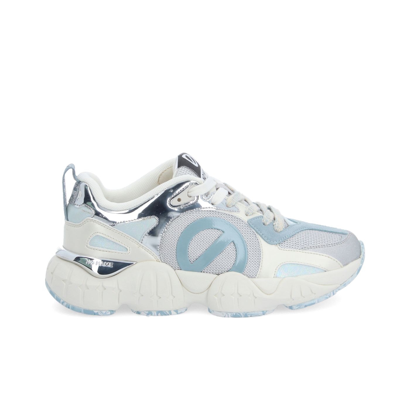 KRAZEE RUNNER W - KNIT/STAMP/SDE - BLEU CIEL/ARGENT